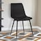 Armen Living Monte Contemporary Dining Chair in Black Faux Leather with Black Metal Legs LCMOCHBLACK - alternate 6